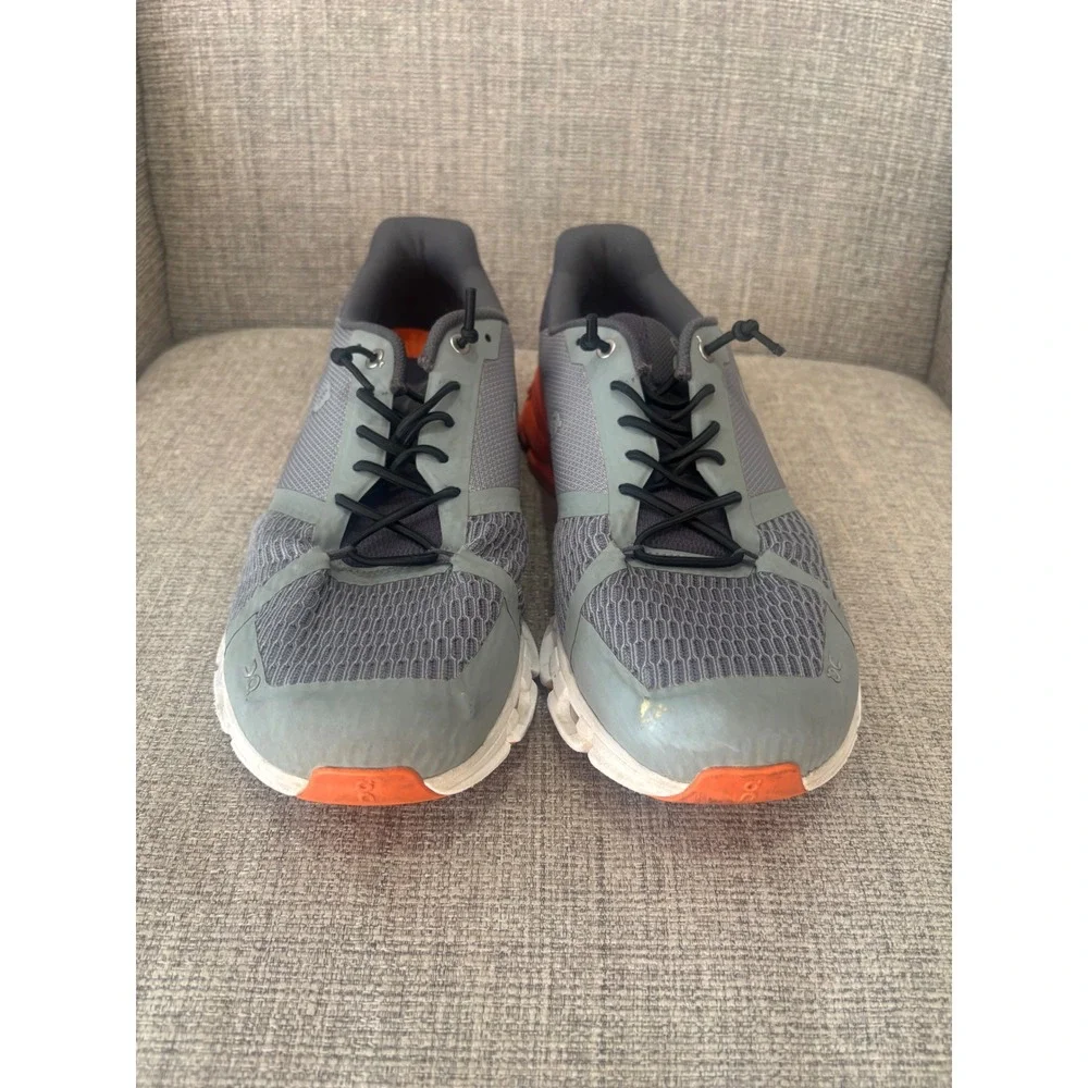 On Running Cloudflyer Mens Grey Orange Running Shoes Sneakers 11